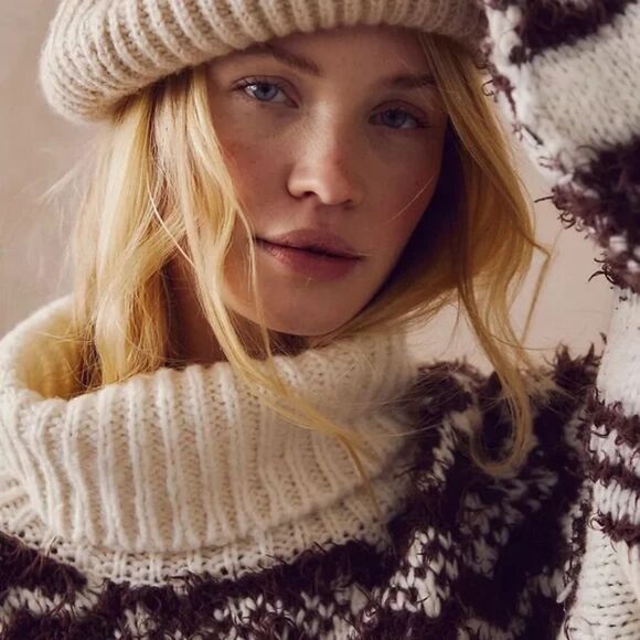 Free People Womens Check Me Out Sweater Large NWT - Picture 8 of 12